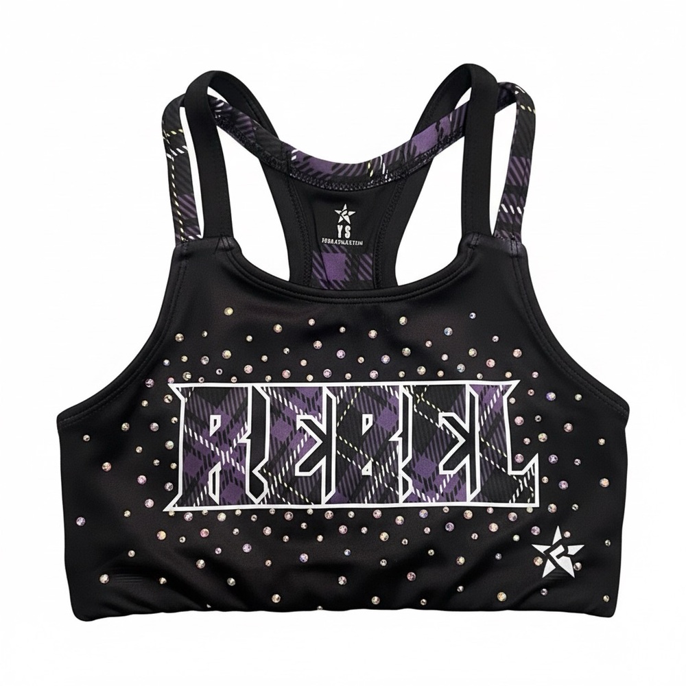 ALL-STAR REBEL ATHLETICS SPORTS BRA
SZ YS
EUC
